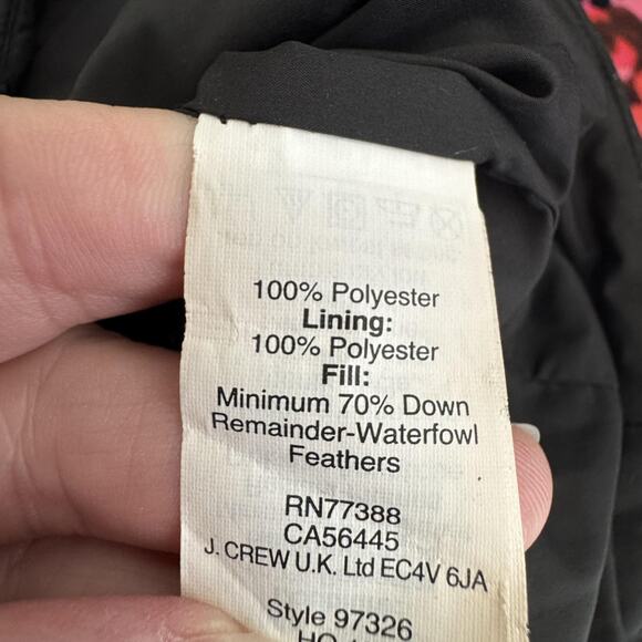 J.Crew Jacket Womens Small Black Quilted Down Puffer Stand Collar Style 97326 - Picture 6 of 10